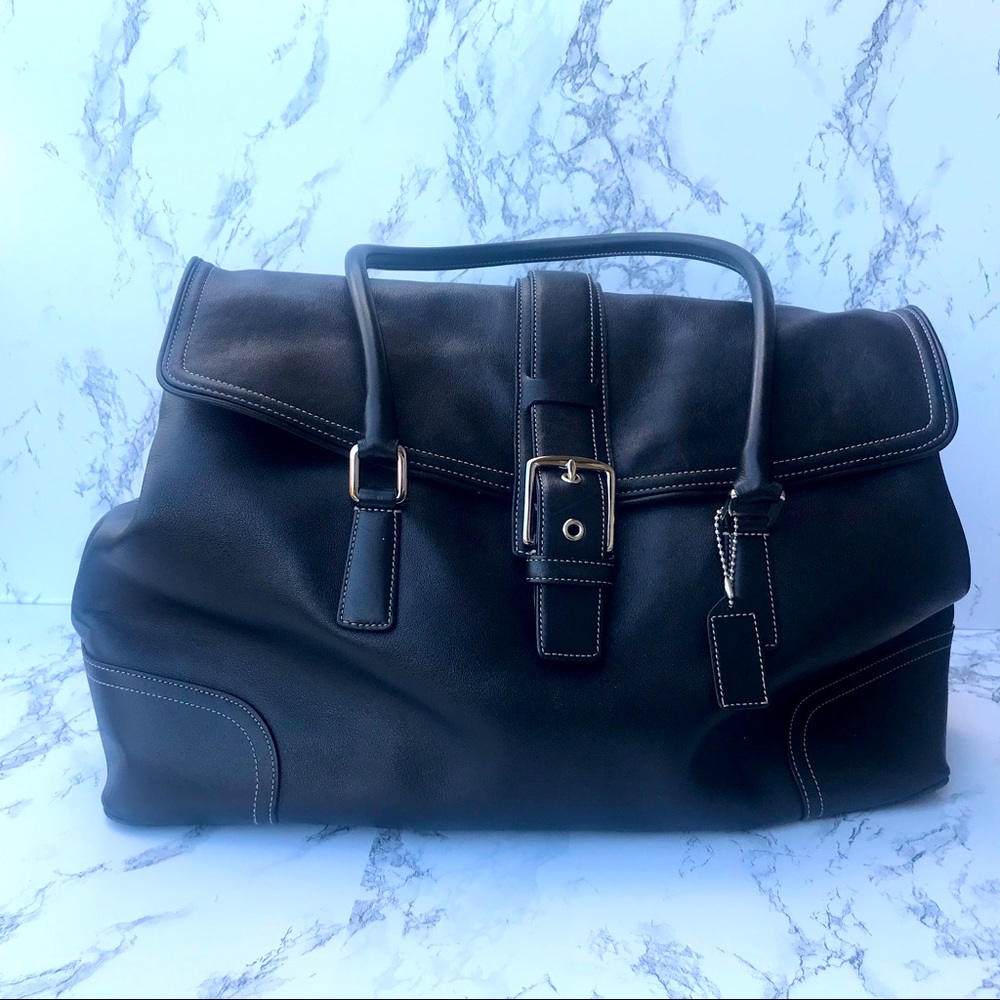 Coach Large Black Leather Tote